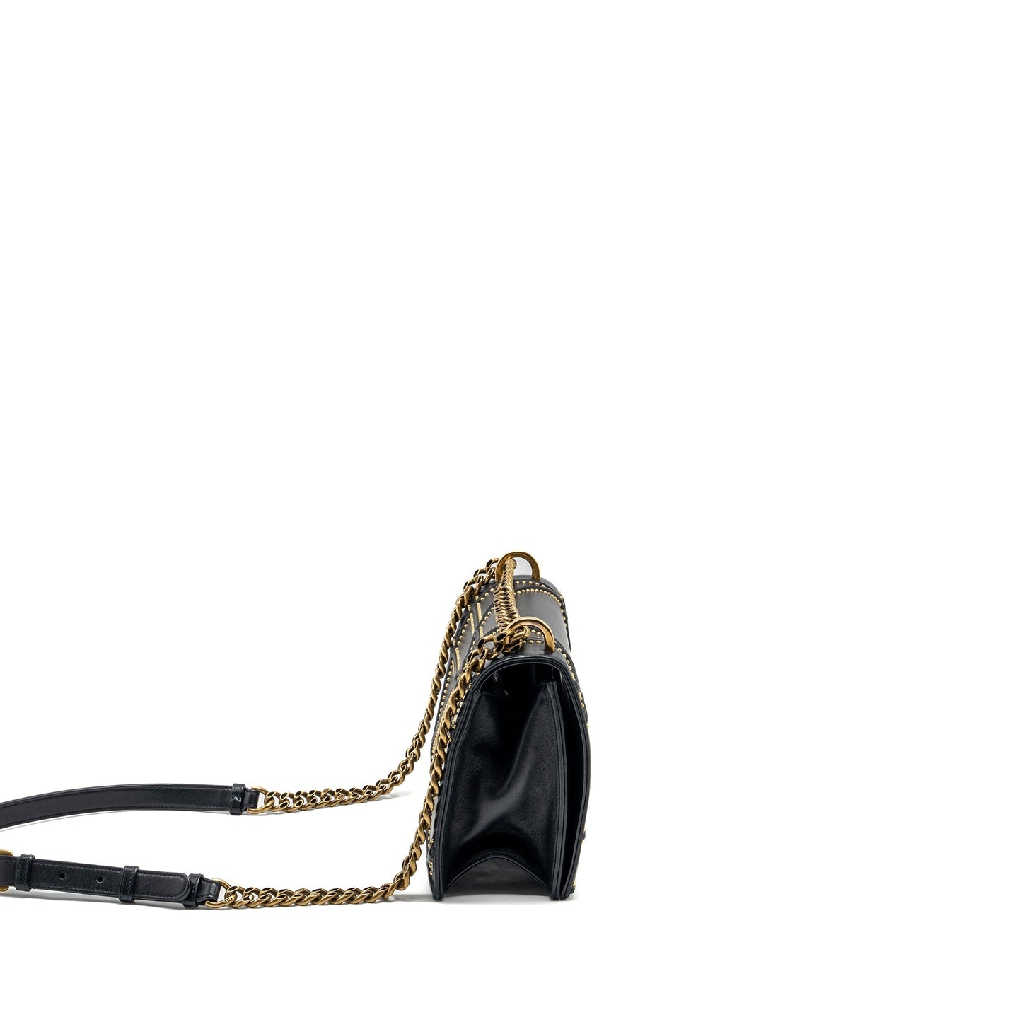 DIOR Medium Studded Diorama Lambskin Black GHW