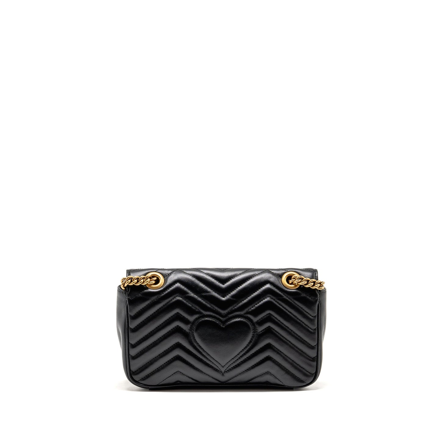 Gucci Medium GG Marmont shoulder Bag Calfskin Black GHW