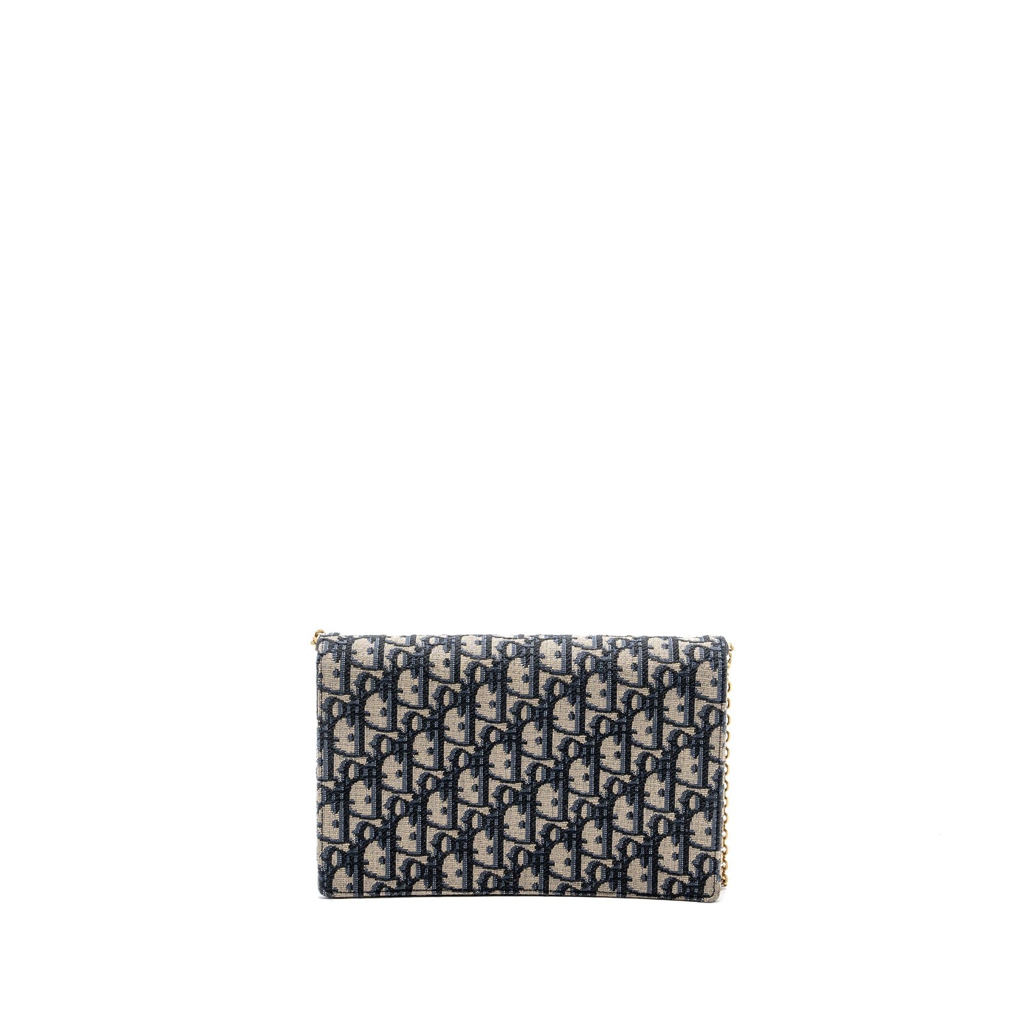 Dior Saddle Flap Bag Blue Dior Oblique Embroidery GHW