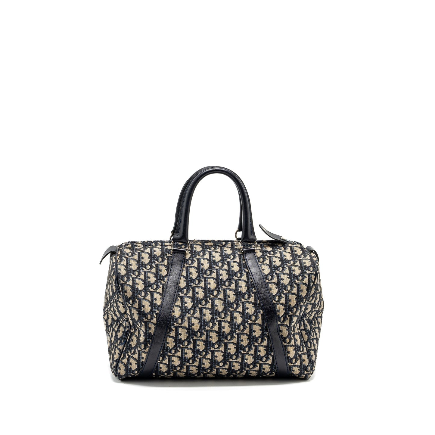 Dior vintage bowling bag blue oblique canvas SHW