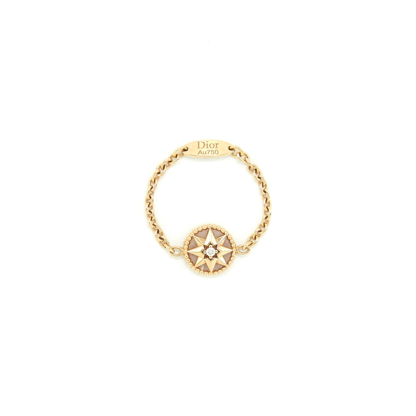 Dior size 50 Rose Des Vents Ring XS, Rose Gold, Dimond and Pink Opal