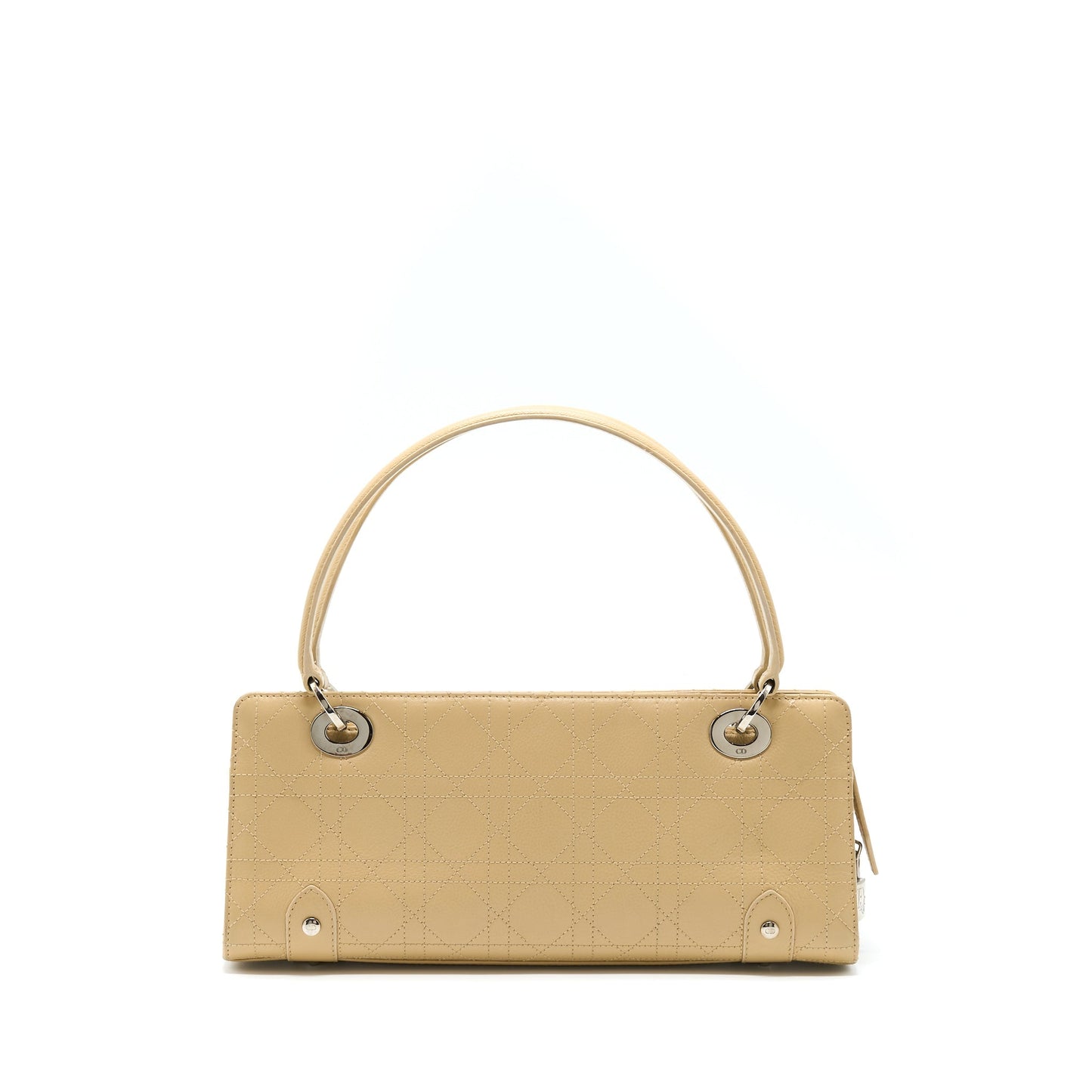 Dior Vintage Lady Dior Long Cuir Calfskin Beige SHW