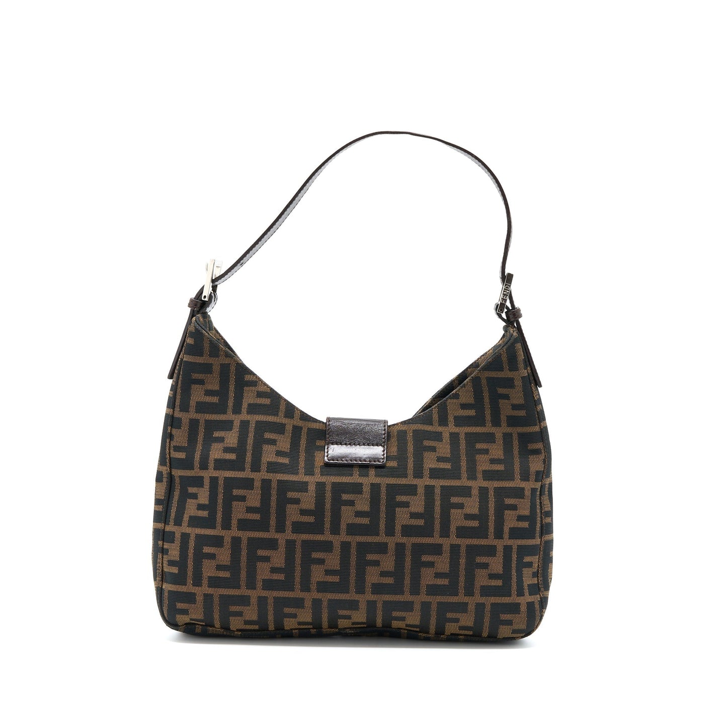 Fendi Vintage Zucca Shoulder Bag Canvas SHW