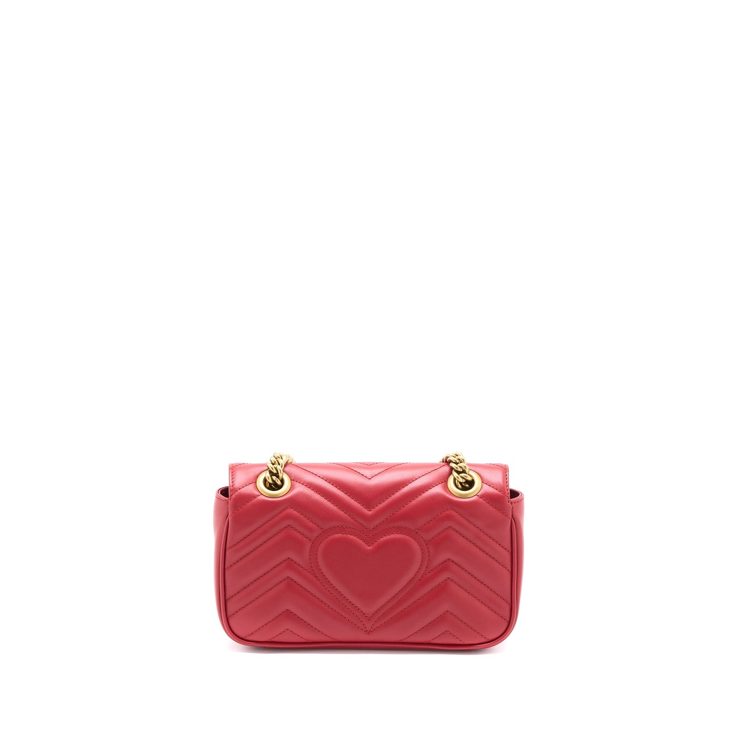 Gucci Mini GG Marmont Bag Calfskin Red Brushed GHW