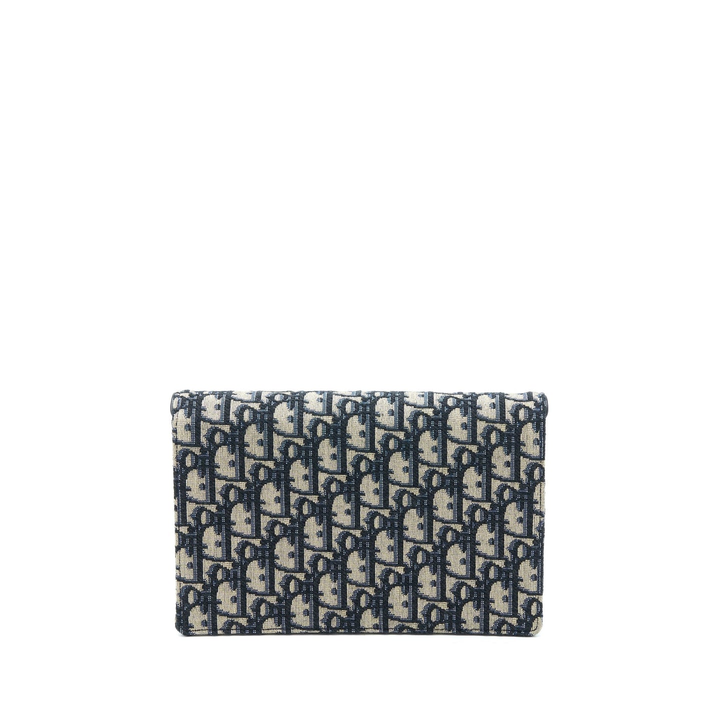 Dior Saddle Pouch With Chain Blue Dior Oblique Jacquard GHW