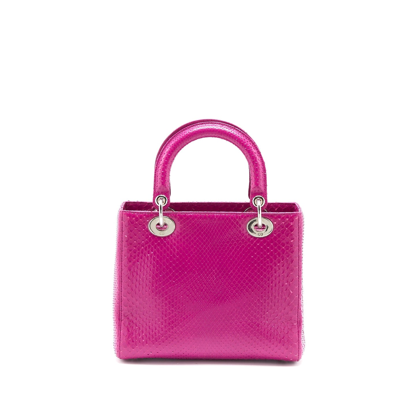 Dior Medium Lady Dior Python Pink SHW