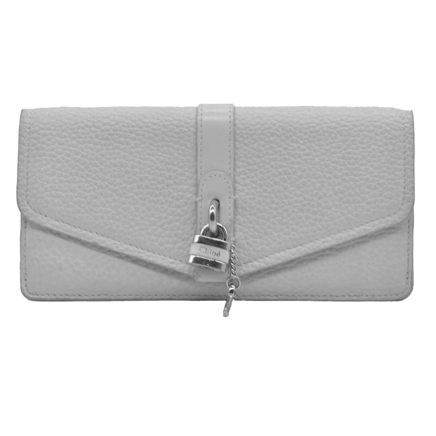 $495 Chloe Aby Padlock Leather Bifold Long Wallet