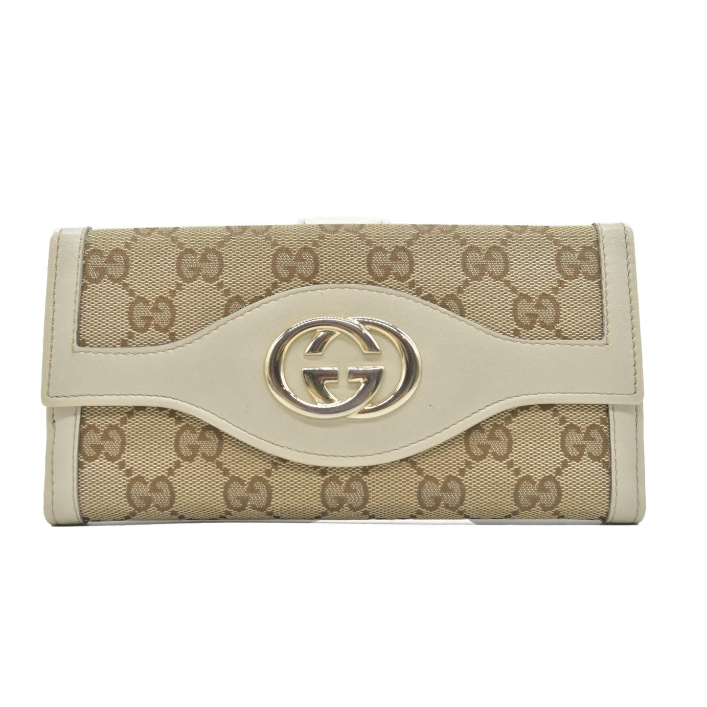 Gucci Monogram Sukey Continental Wallet Champagne CONSIGNMENT