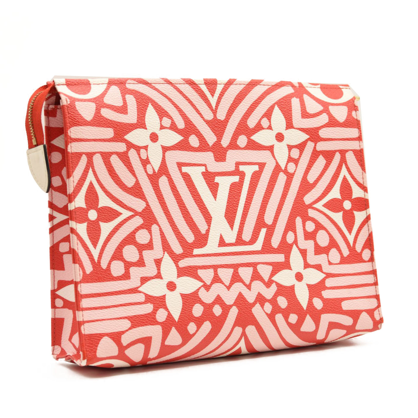 LOUIS VUITTON Monogram Giant Crafty Pochette Toiletry 26 Rouge Rose Creme
