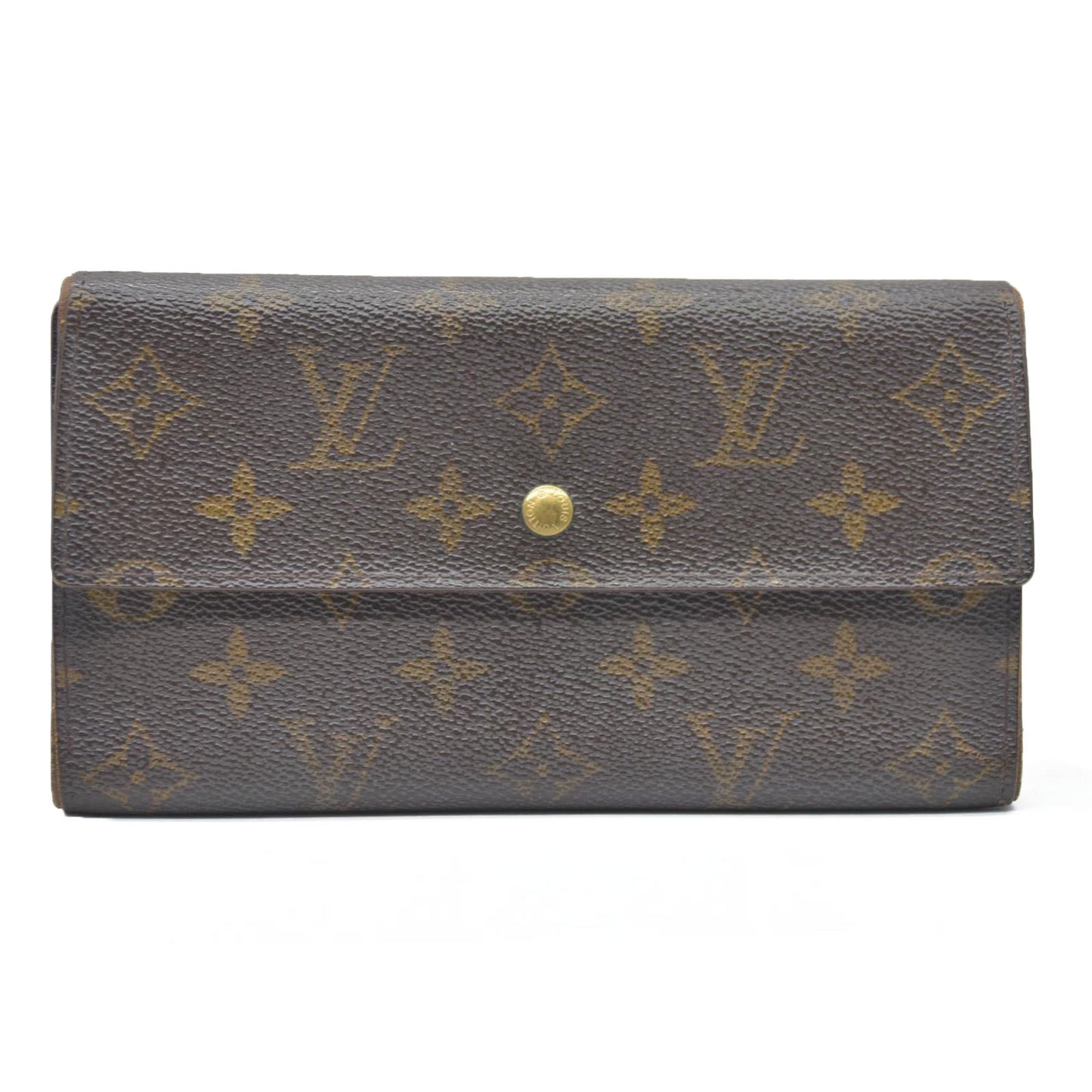 AUCTION $720 Louis Vuitton Monogram Porte Tresor International Trifold Long Wallet TH0014