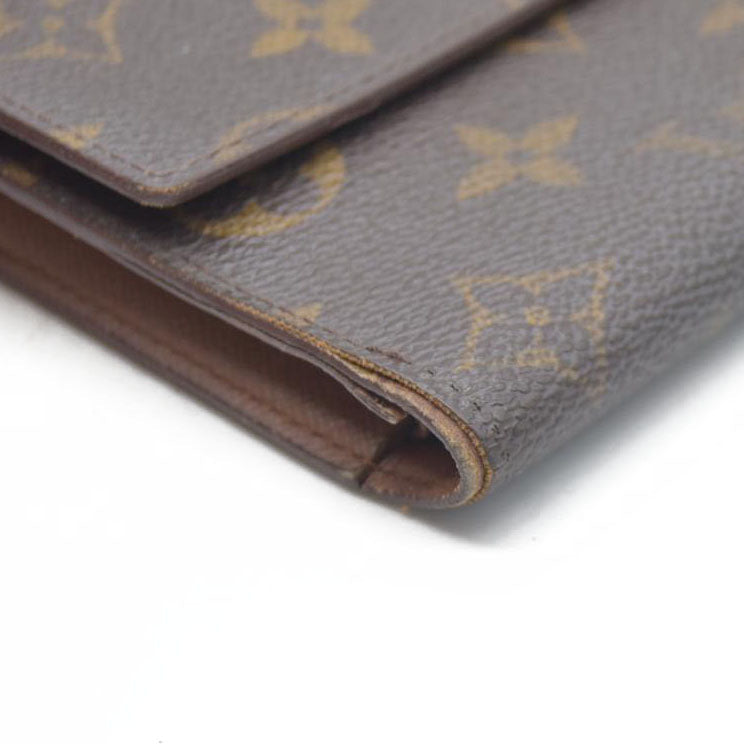 AUCTION $720 Louis Vuitton Monogram Porte Tresor International Trifold Long Wallet TH0014