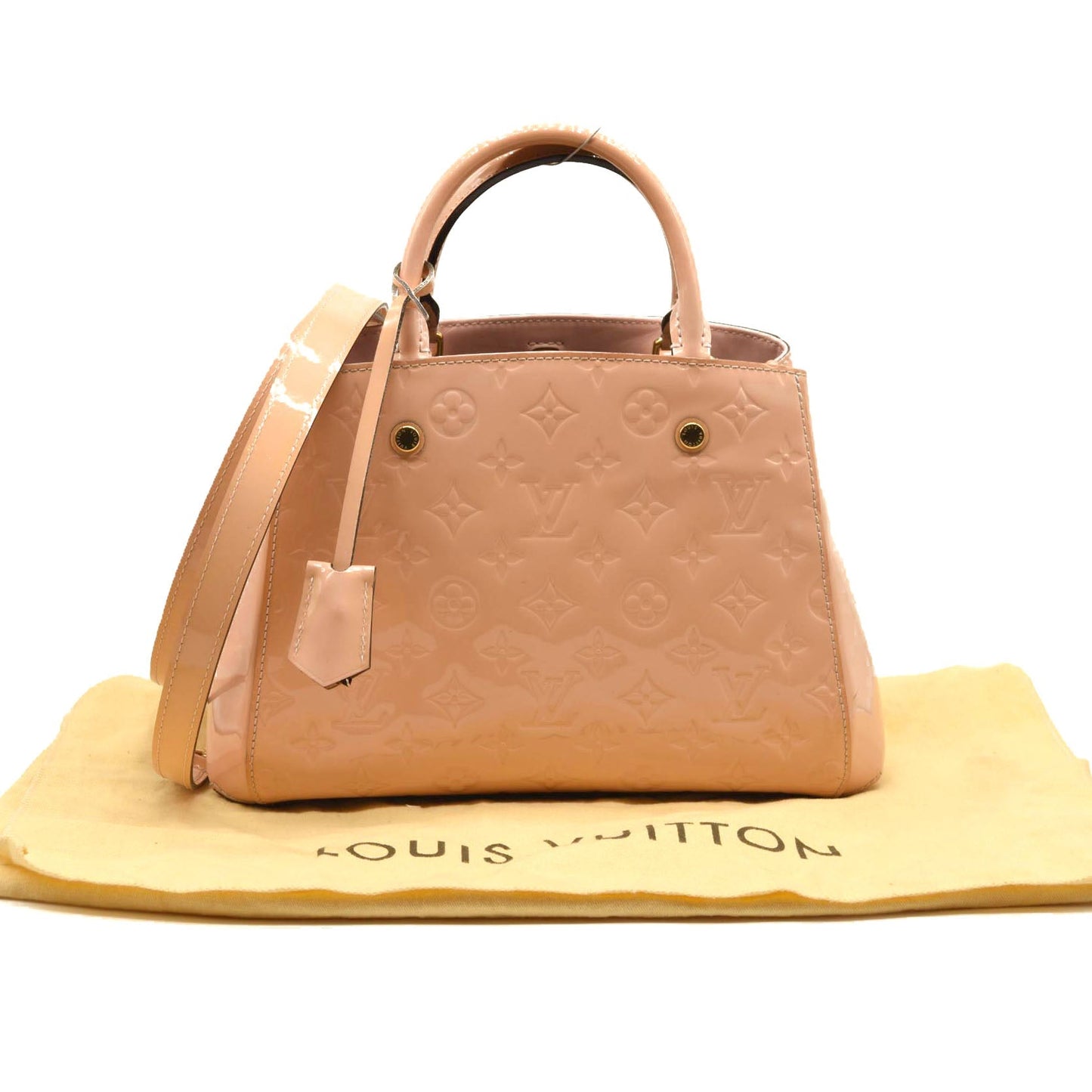 Louis Vuitton Vernis Montaigne BB Rose Ballerine