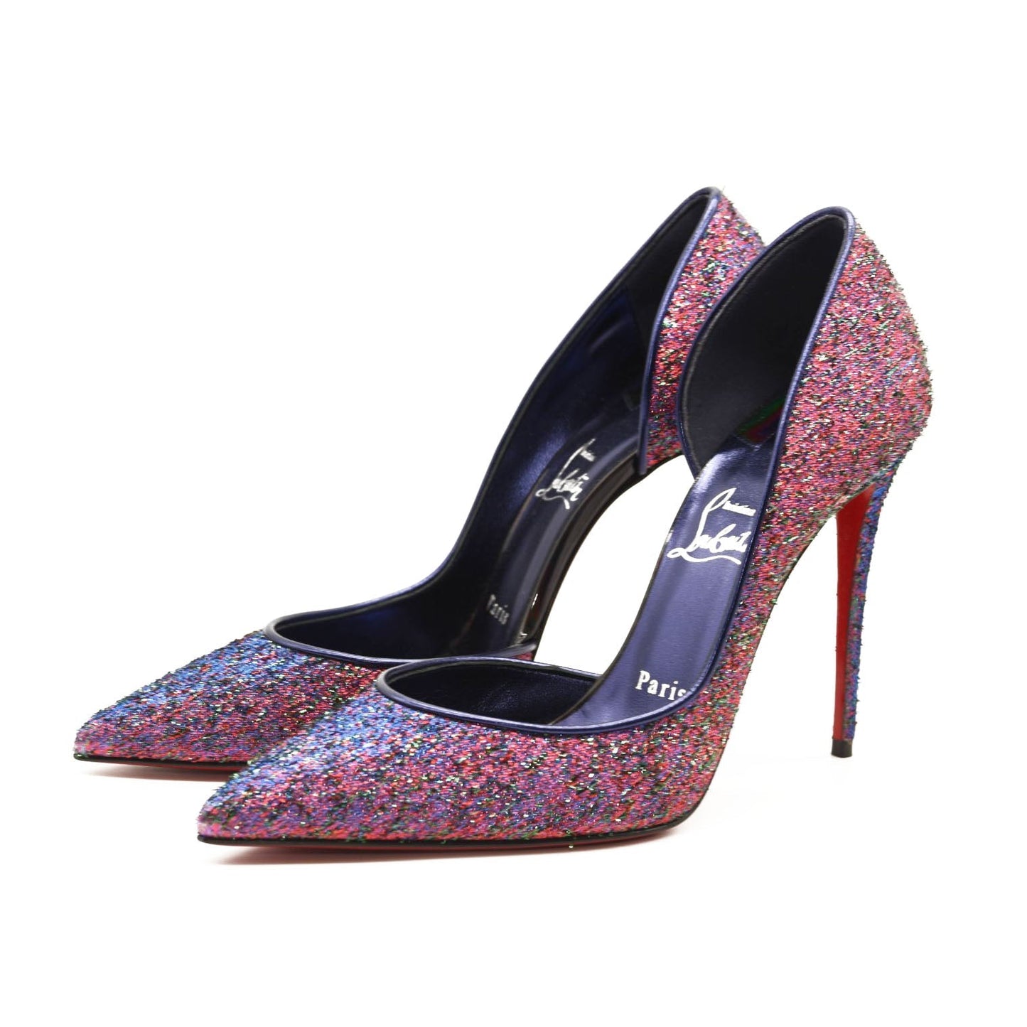 NEW CHRISTIAN LOUBOUTIN Hot Chick 100 Lurex pumps EU 39