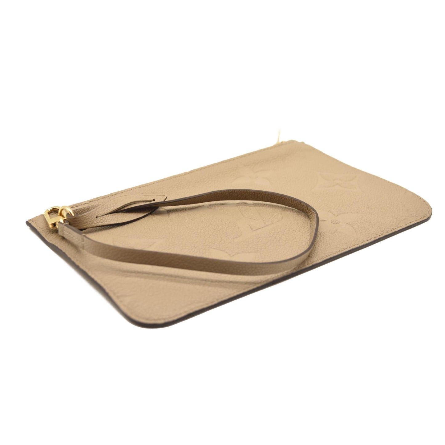LOUIS VUITTON Empreinte Monogram Giant Neverfull MM Pochette Tourterelle