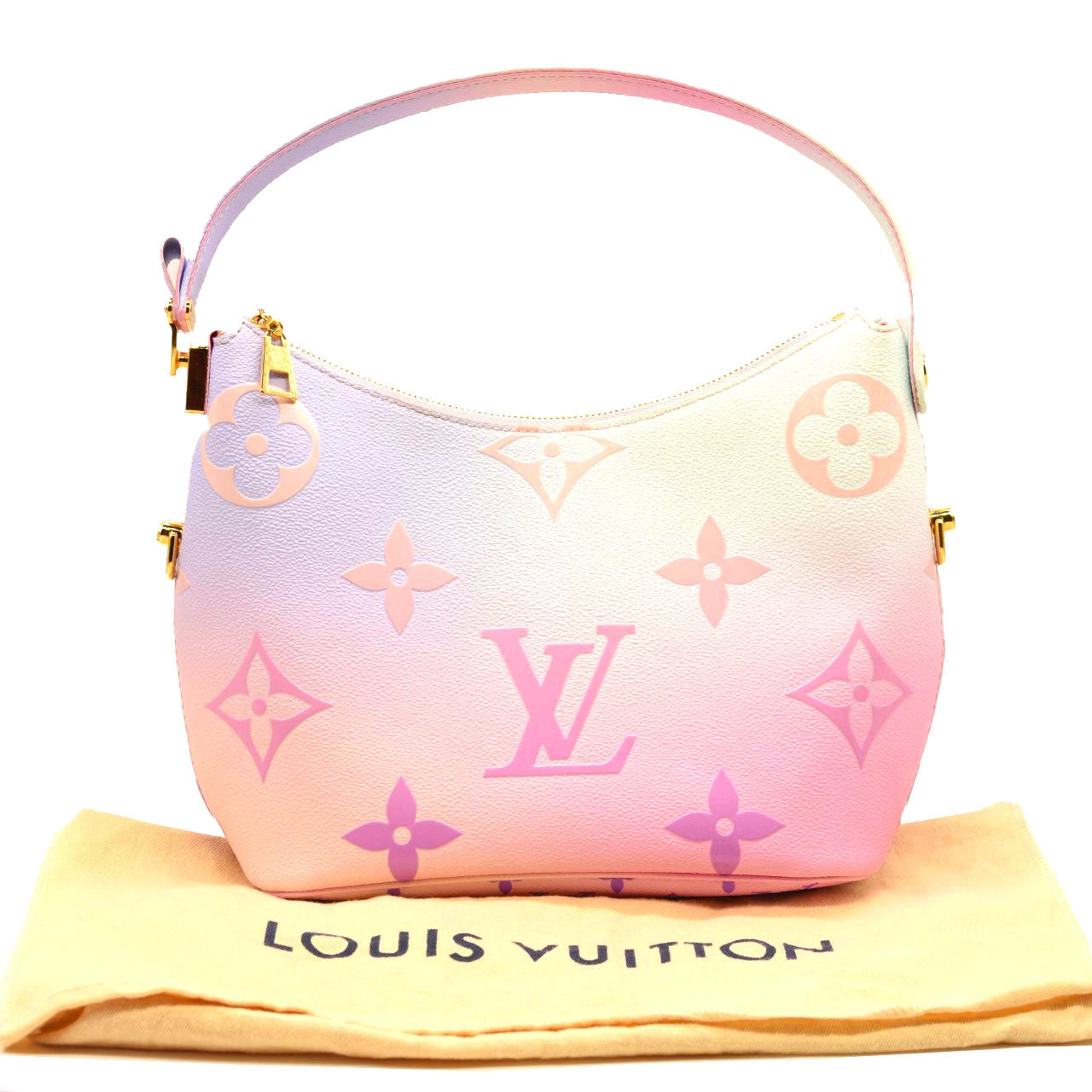 LOUIS VUITTON Monogram Giant Spring In The City Marshmallow Hobo PM Sunrise Pastel