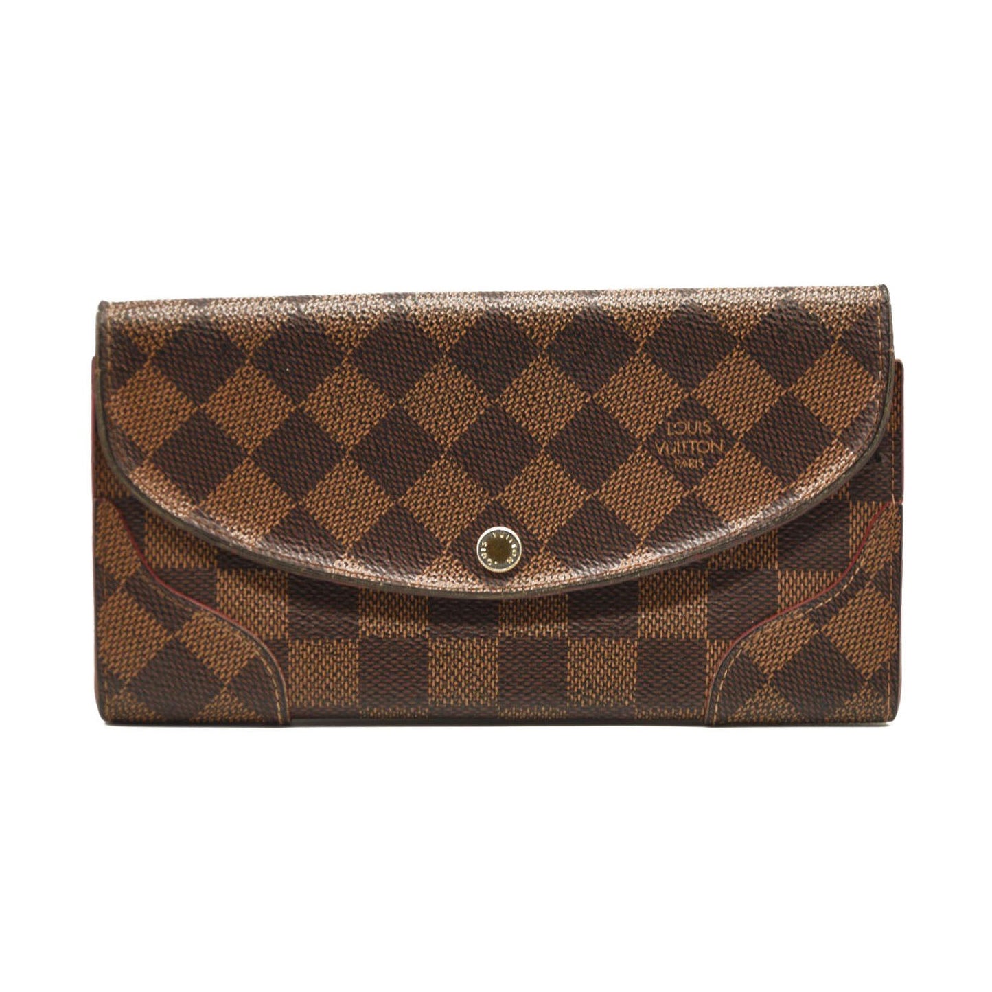 Louis Vuitton Damier Ebene Caissa Wallet Cherry