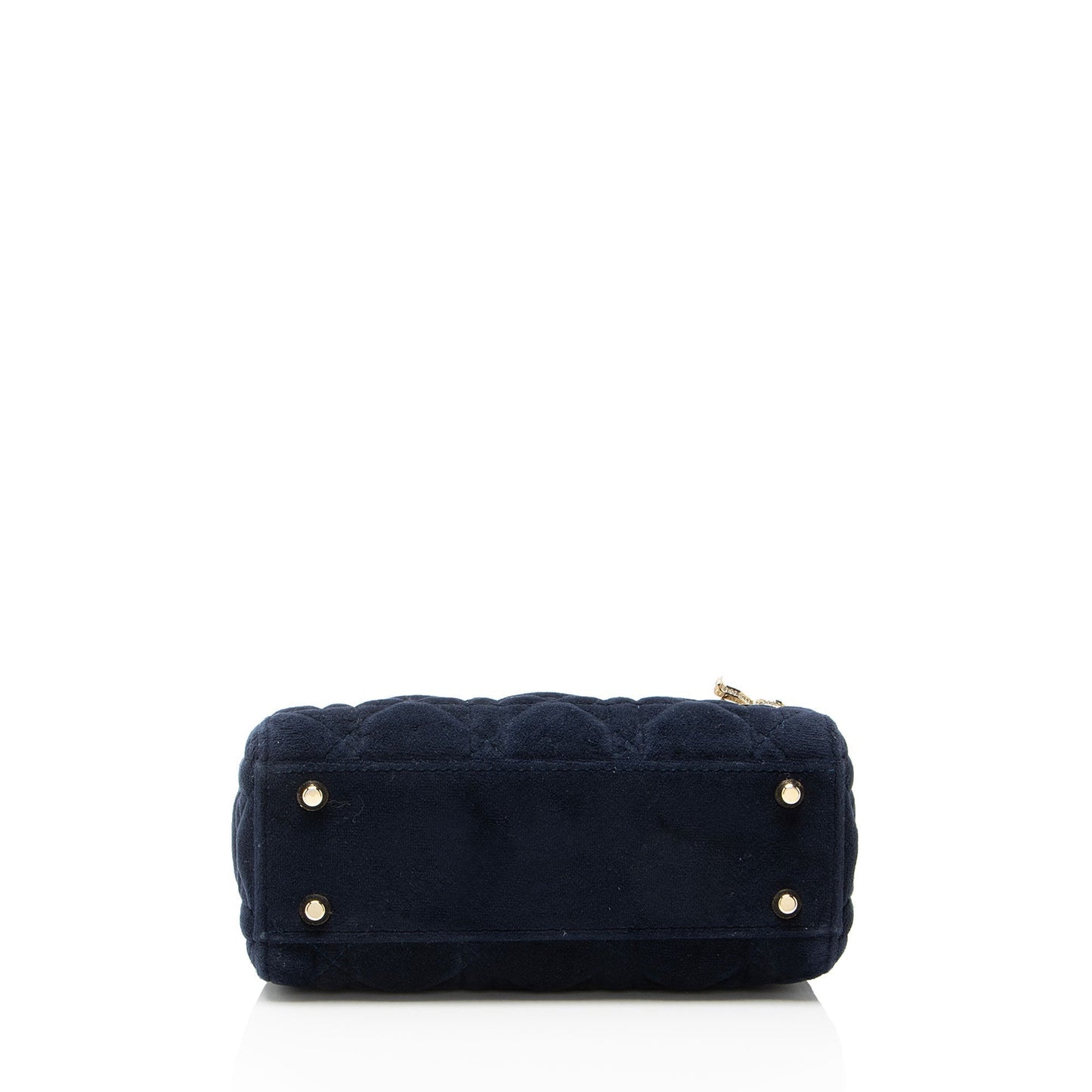 Dior Cannage Velvet Crystal Lady Dior Mini Tote