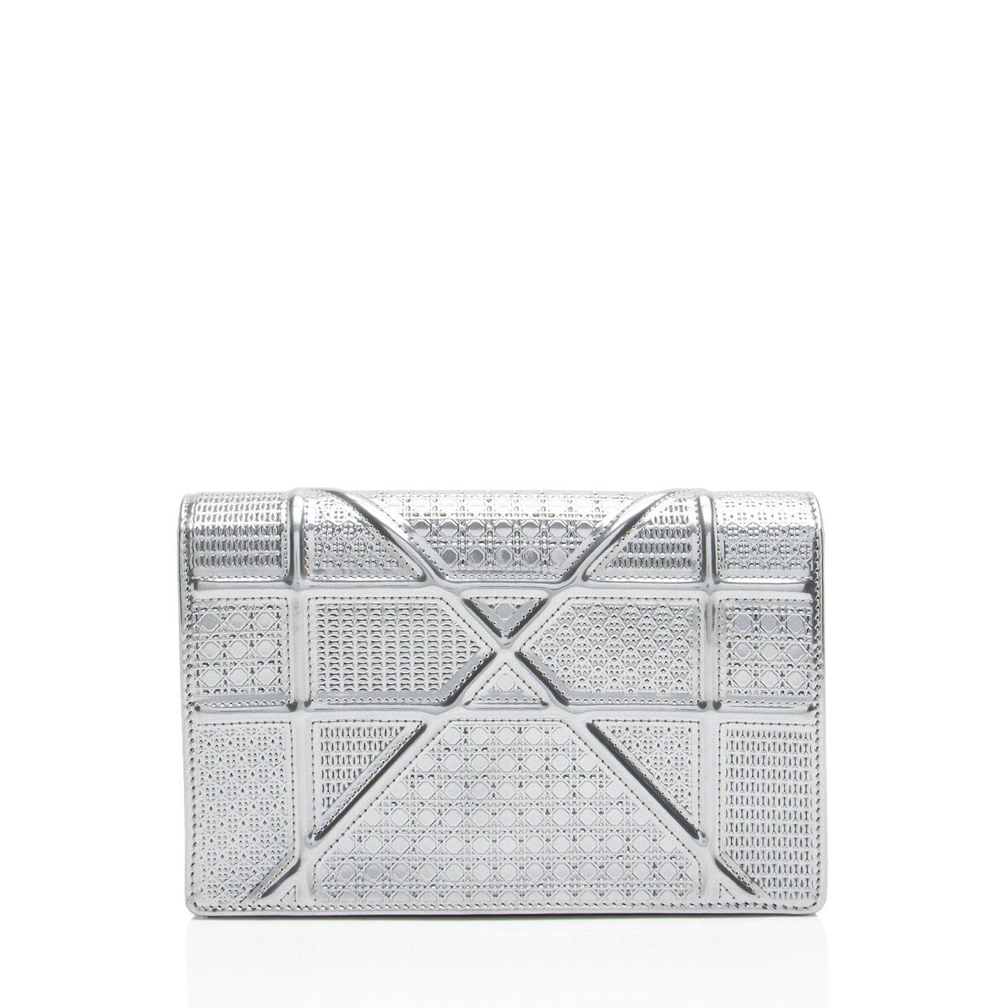 Dior Micro Cannage Metallic Calfskin Diorama Wallet on Chain