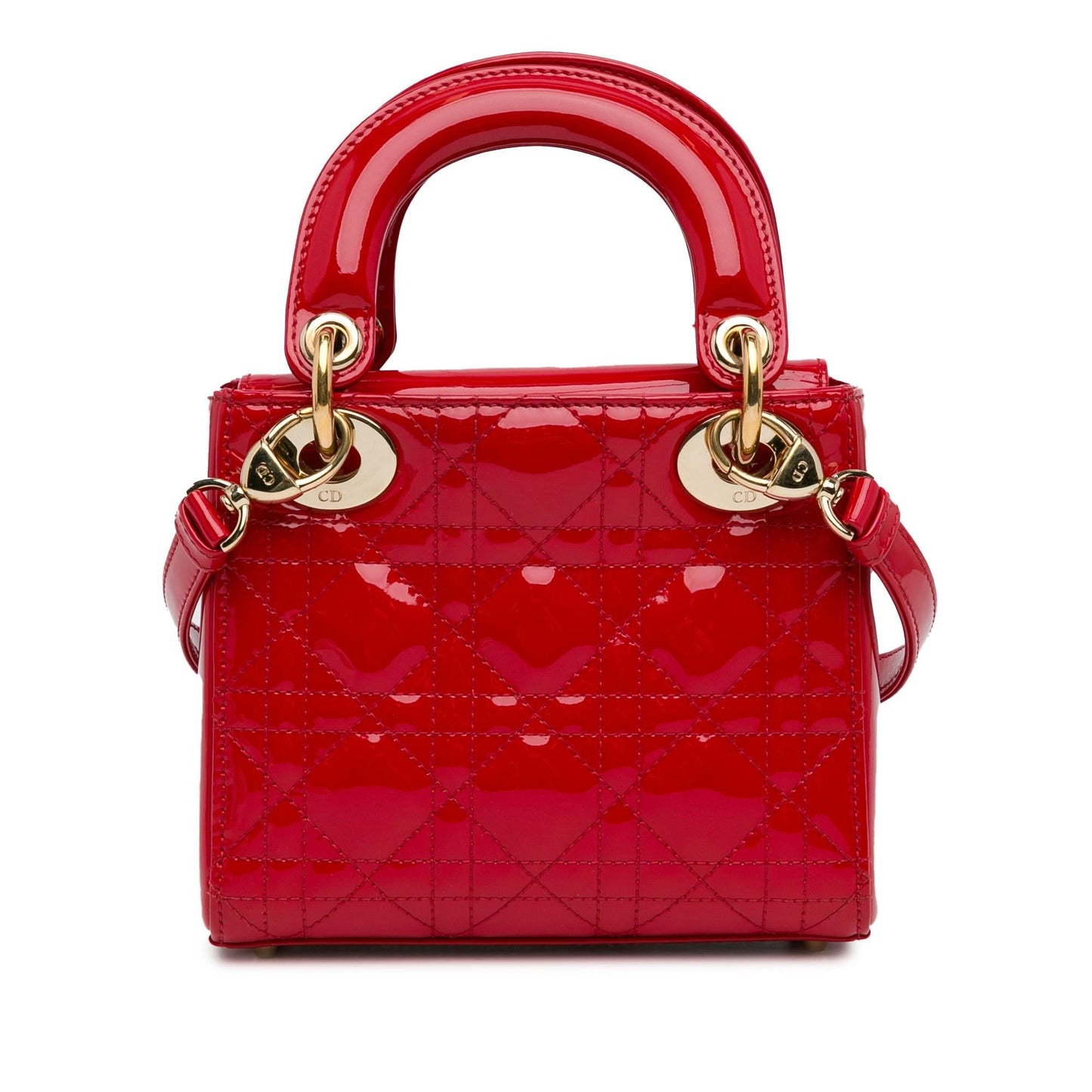 Dior Mini Patent Cannage Lady Dior (SHG-RClIuL)
