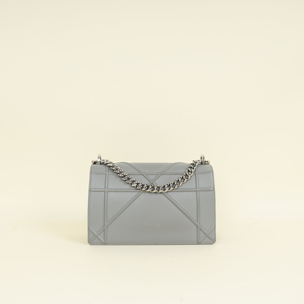 Christian Dior Grey Diorama Medium Shoulder Bag