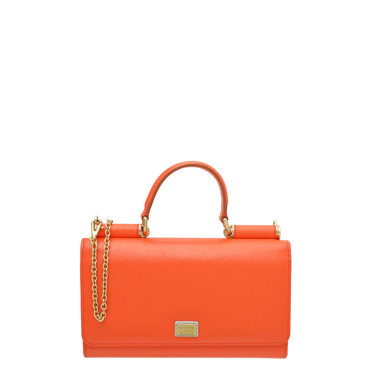 Dolce & Gabbana Orange Dauphine Sicily Wallet On Chain