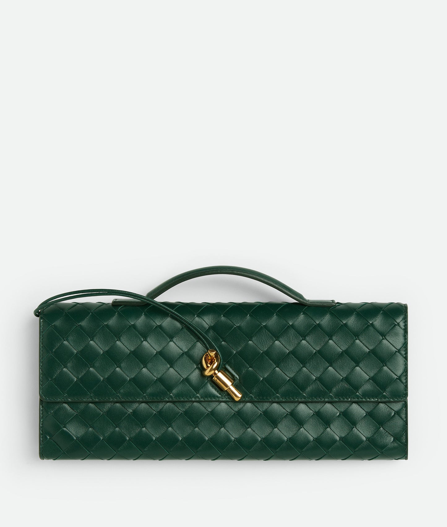 Bottega Veneta Andiamo Clutch Emerald Green NEW