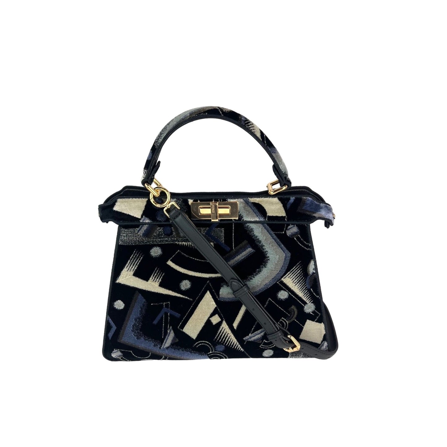 FENDI Peekaboo I See U Medium Velvet Satchel
