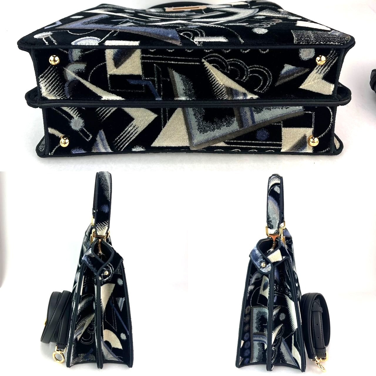 FENDI Peekaboo I See U Medium Velvet Satchel