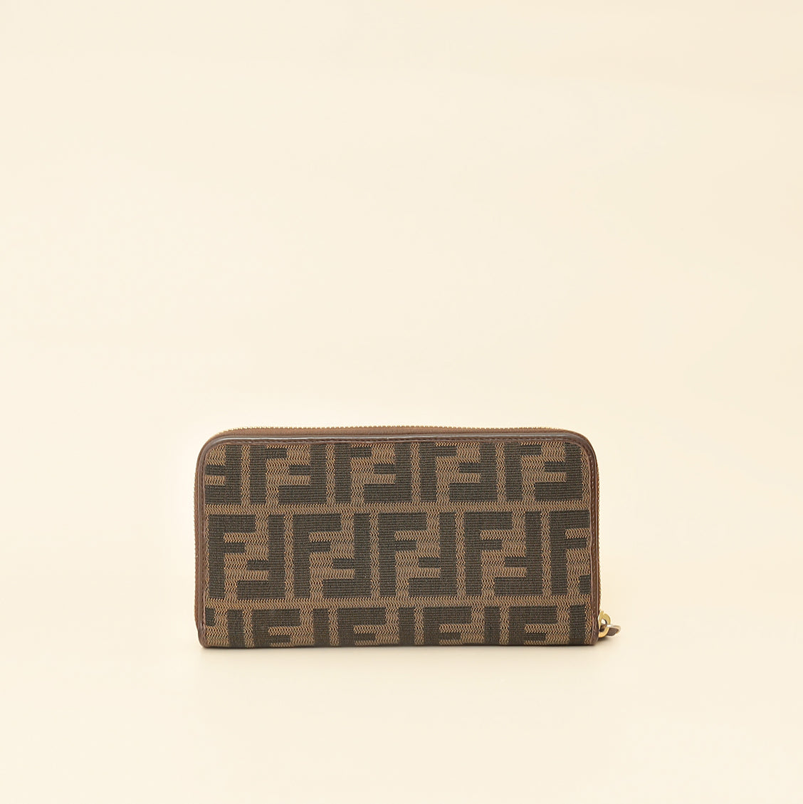 Fendi Tobacco Zucca Zip Around Long Wallet