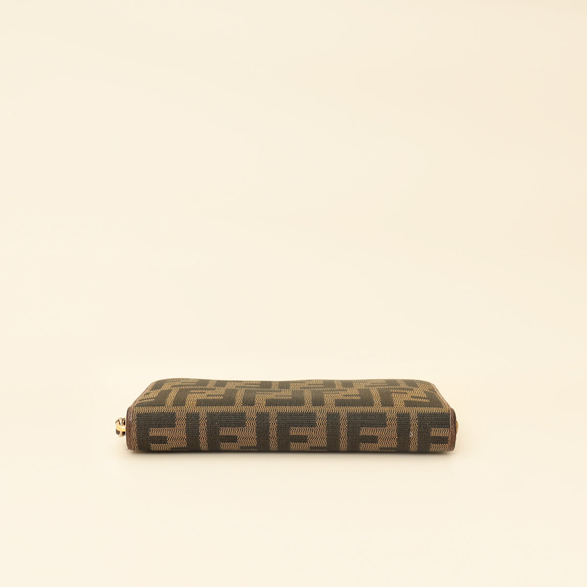 Fendi Tobacco Zucca Zip Around Long Wallet