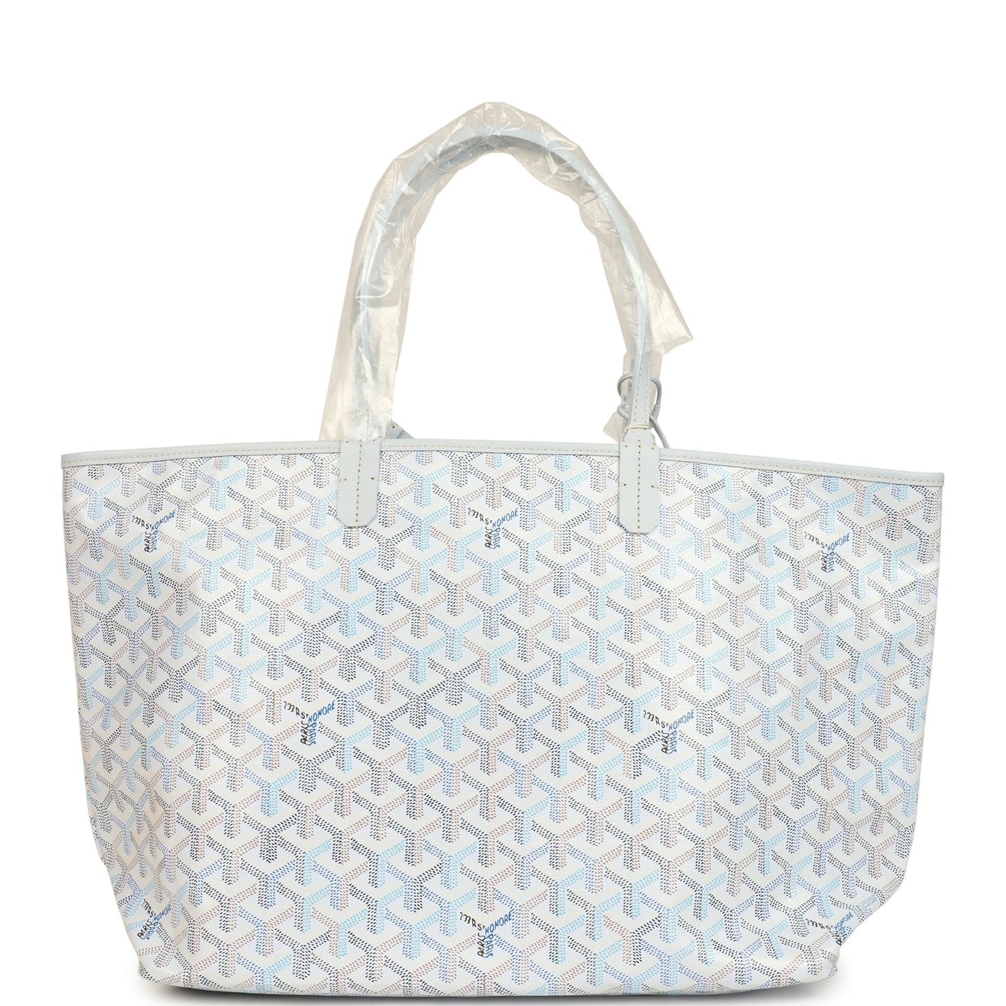 Goyard Goyardine Polar Blue Saint Louis PM Tote Palladium Hardware