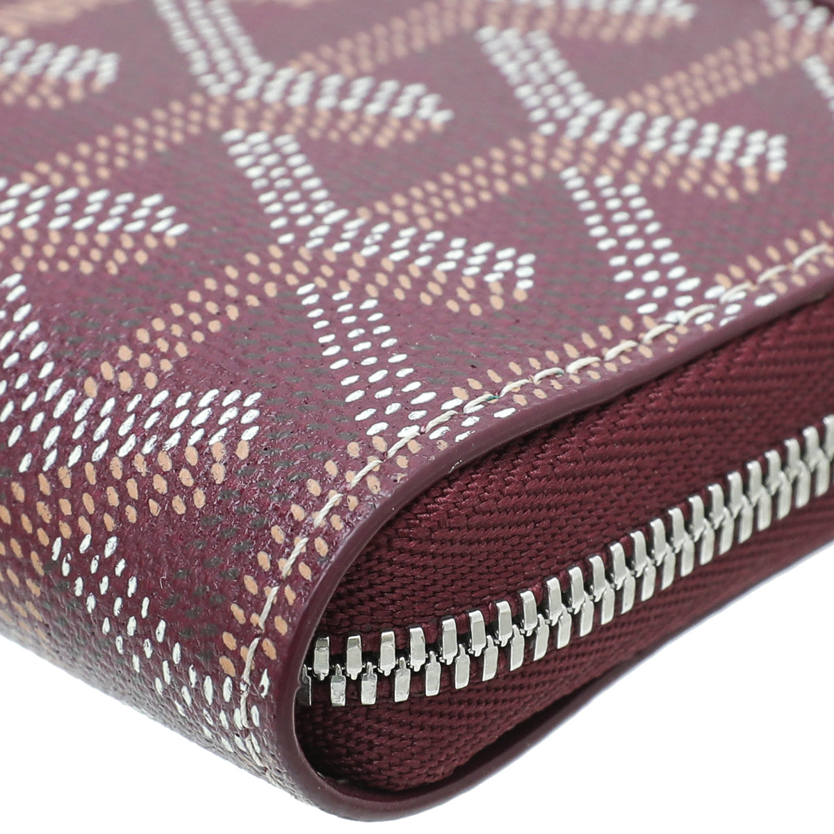 Goyard Burgundy Goyardine Matignon PM Wallet