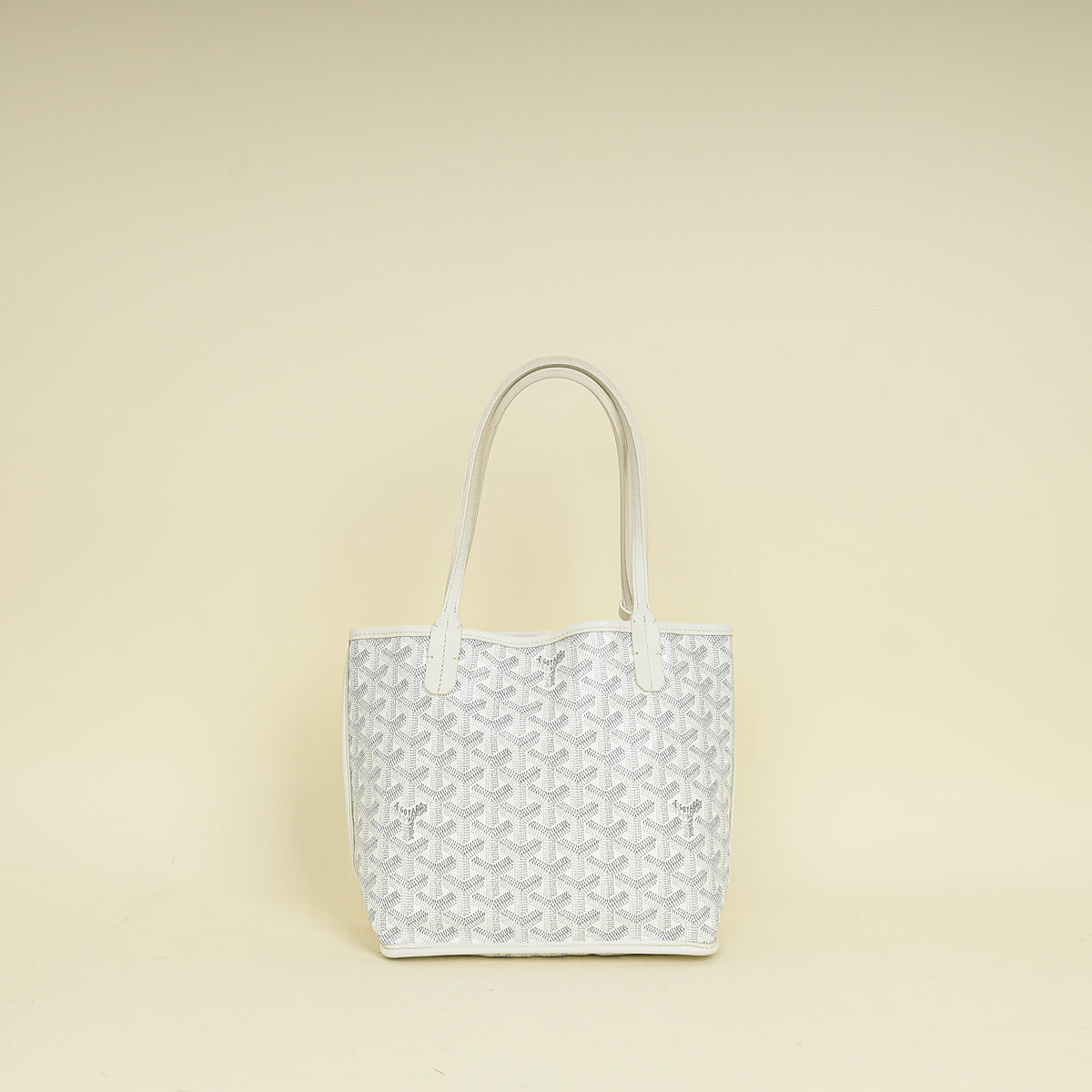 Goyard White Reversible Anjou Mini Bag