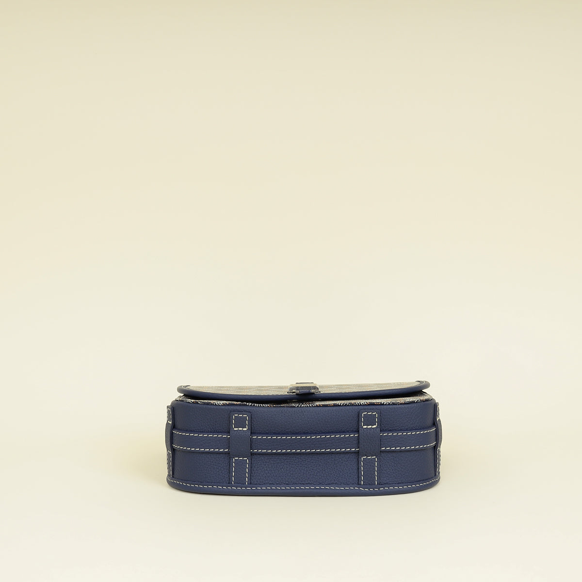 Goyard Navy Blue Goyardine Belvedere PM Messenger Bag