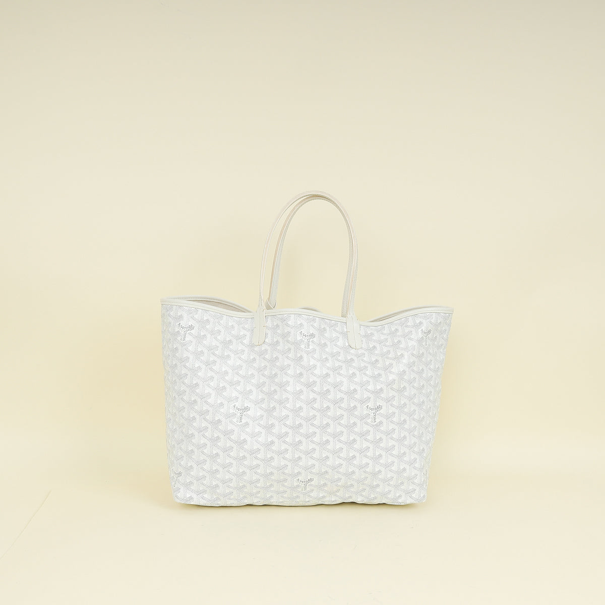Goyard White Goyardine Saint Louis PM Bag