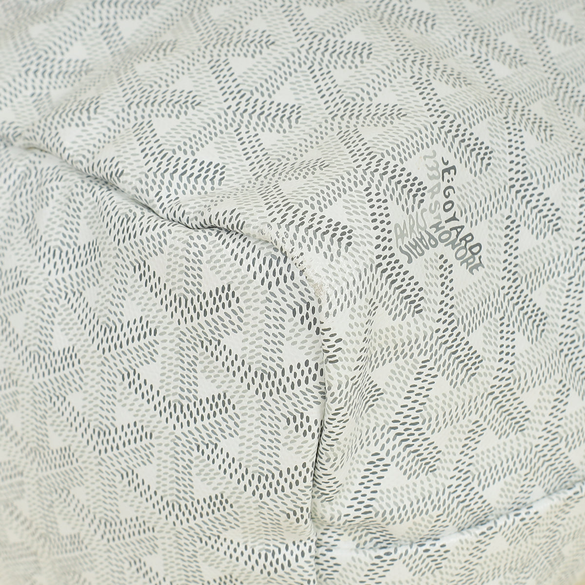 Goyard White Goyardine Saint Louis PM Bag