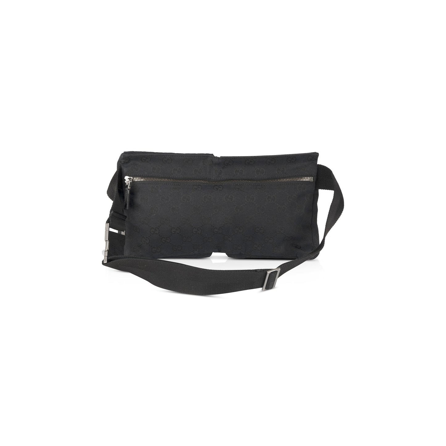 Gucci Black GG Canvas Waist Bag