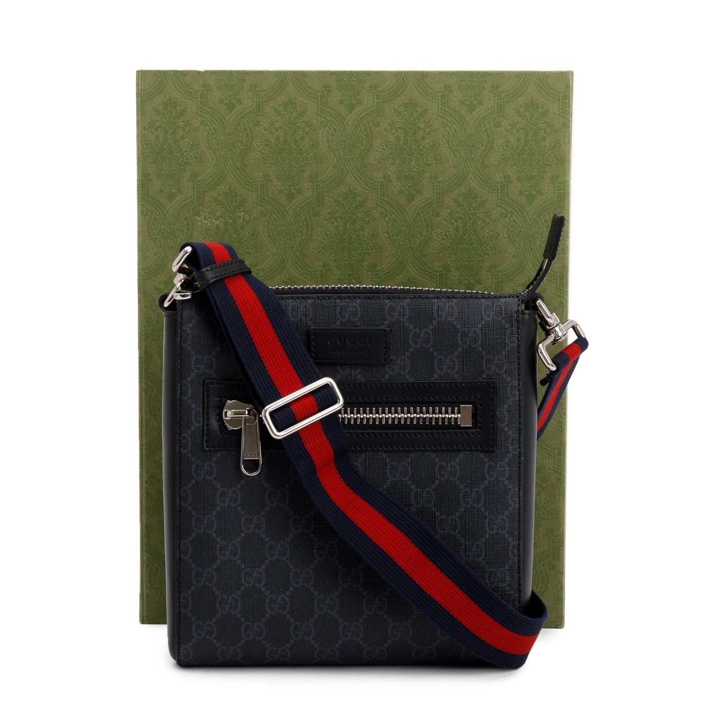 Gucci Black GG Supreme Small Messenger Bag