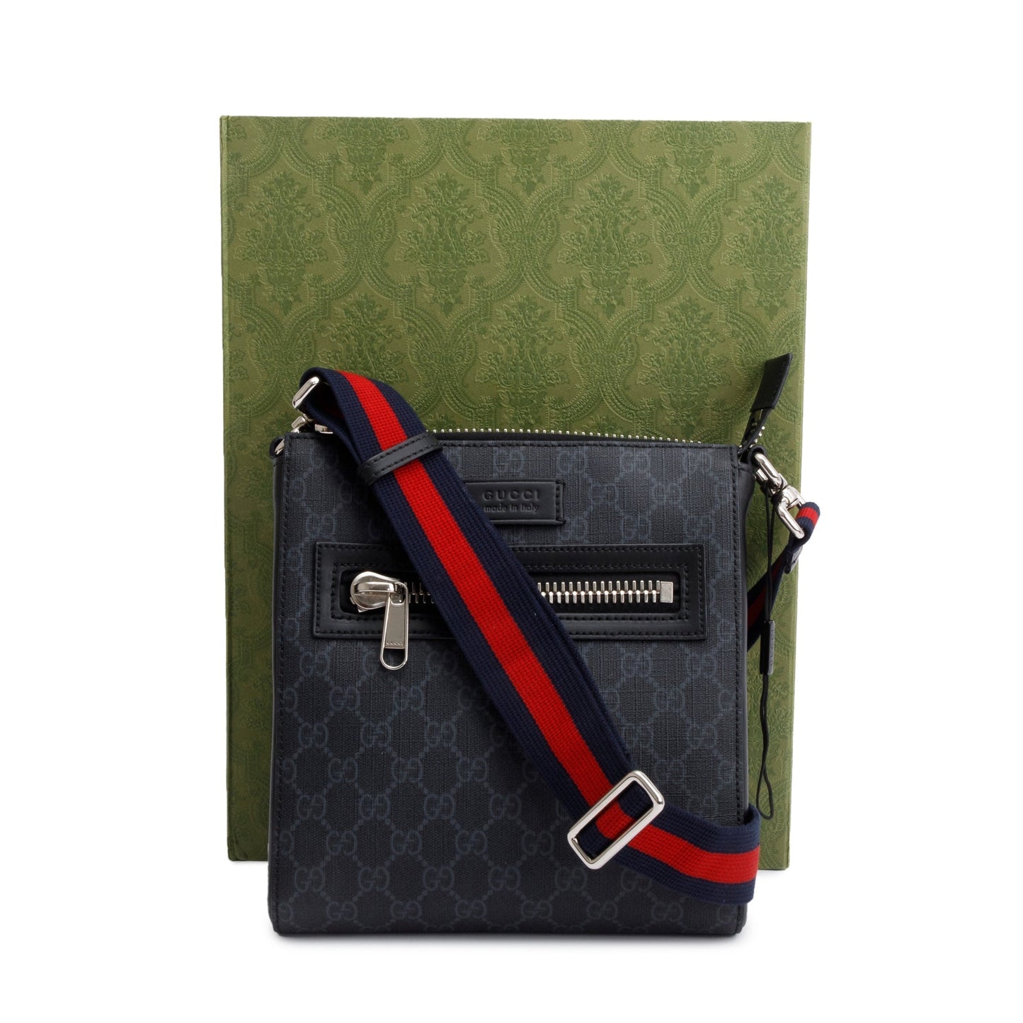 Gucci Black GG Supreme Small Messenger Bag