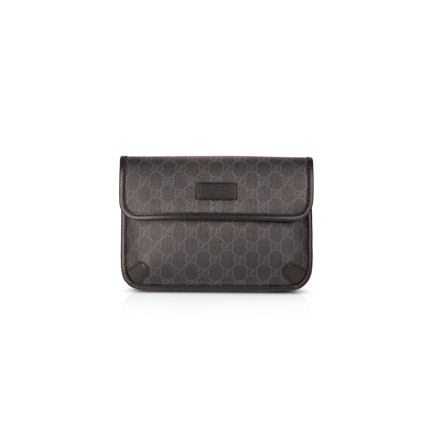 Gucci Black GG Supreme Web Belt Bag