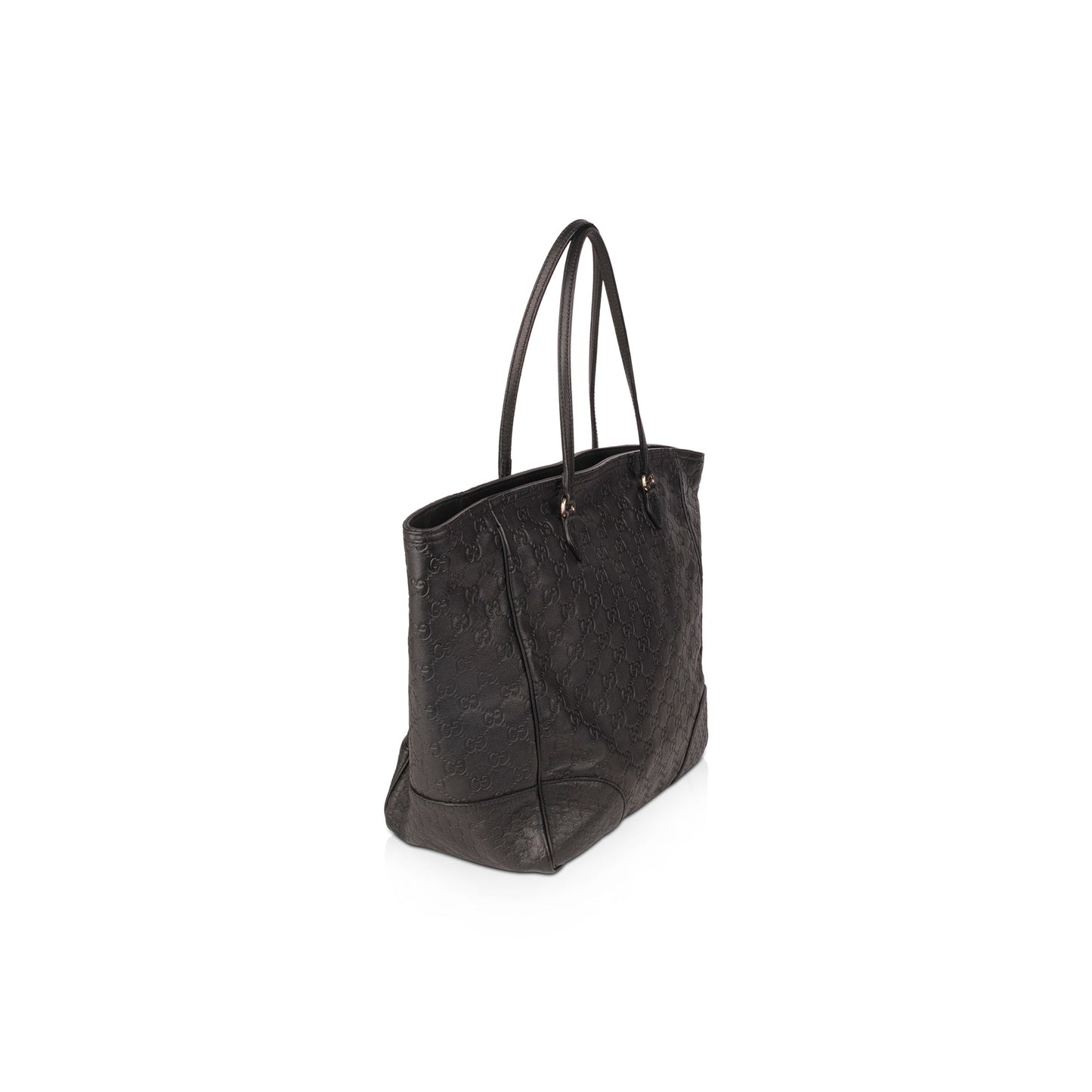 Gucci Black Guccissima Leather Bree Tote