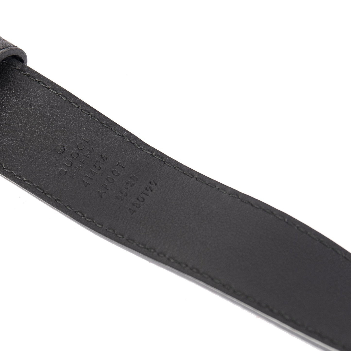 Gucci Black Leather Belt with Double G Buckle