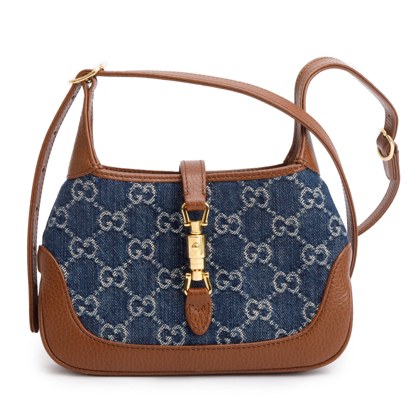Gucci Blue GG Denim Jackie 1961 Mini Shoulder Bag