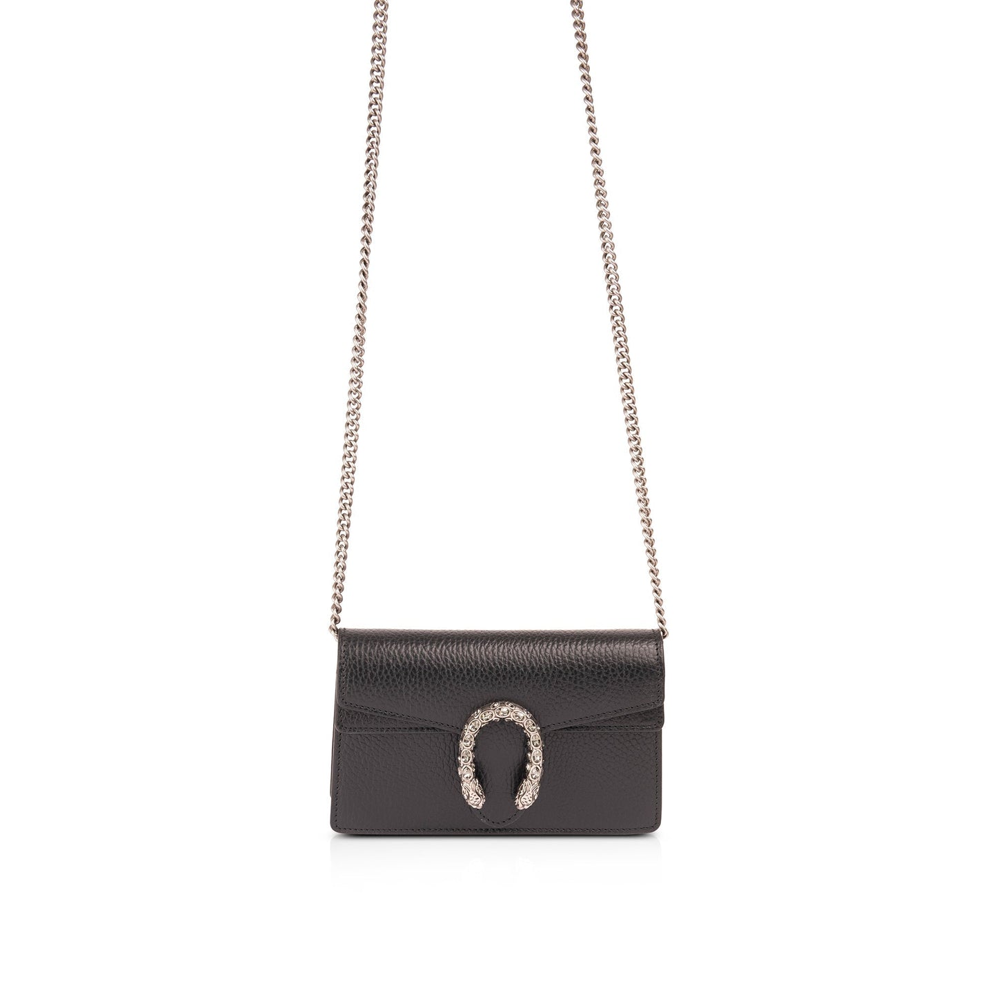 Gucci Dionysus Black Leather Super Mini Bag