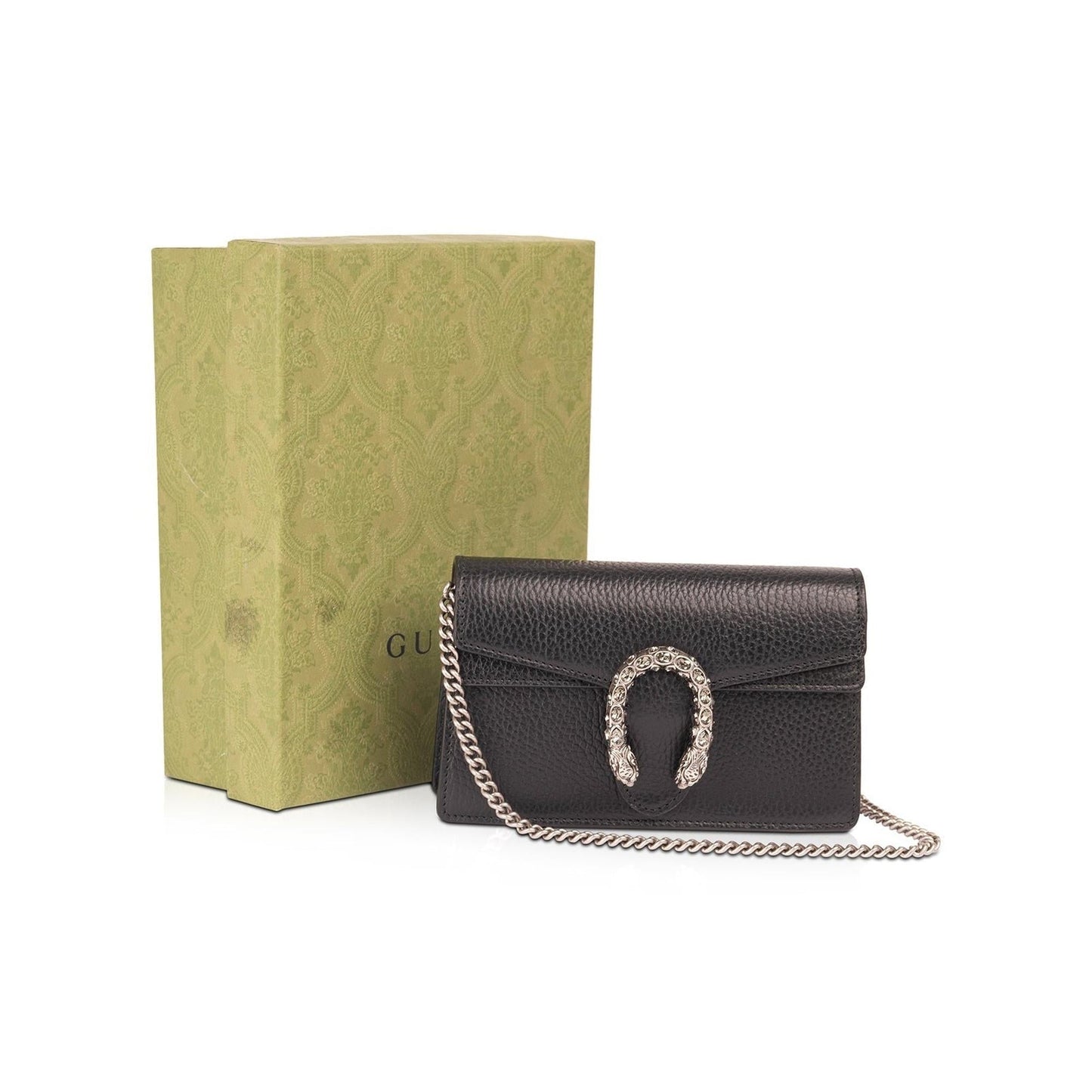 Gucci Dionysus Black Leather Super Mini Bag