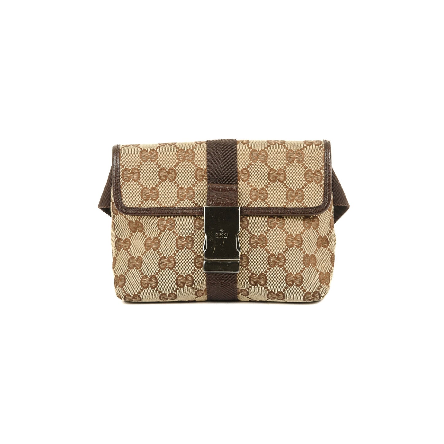 Gucci GG Canvas Buckle Waist Bag