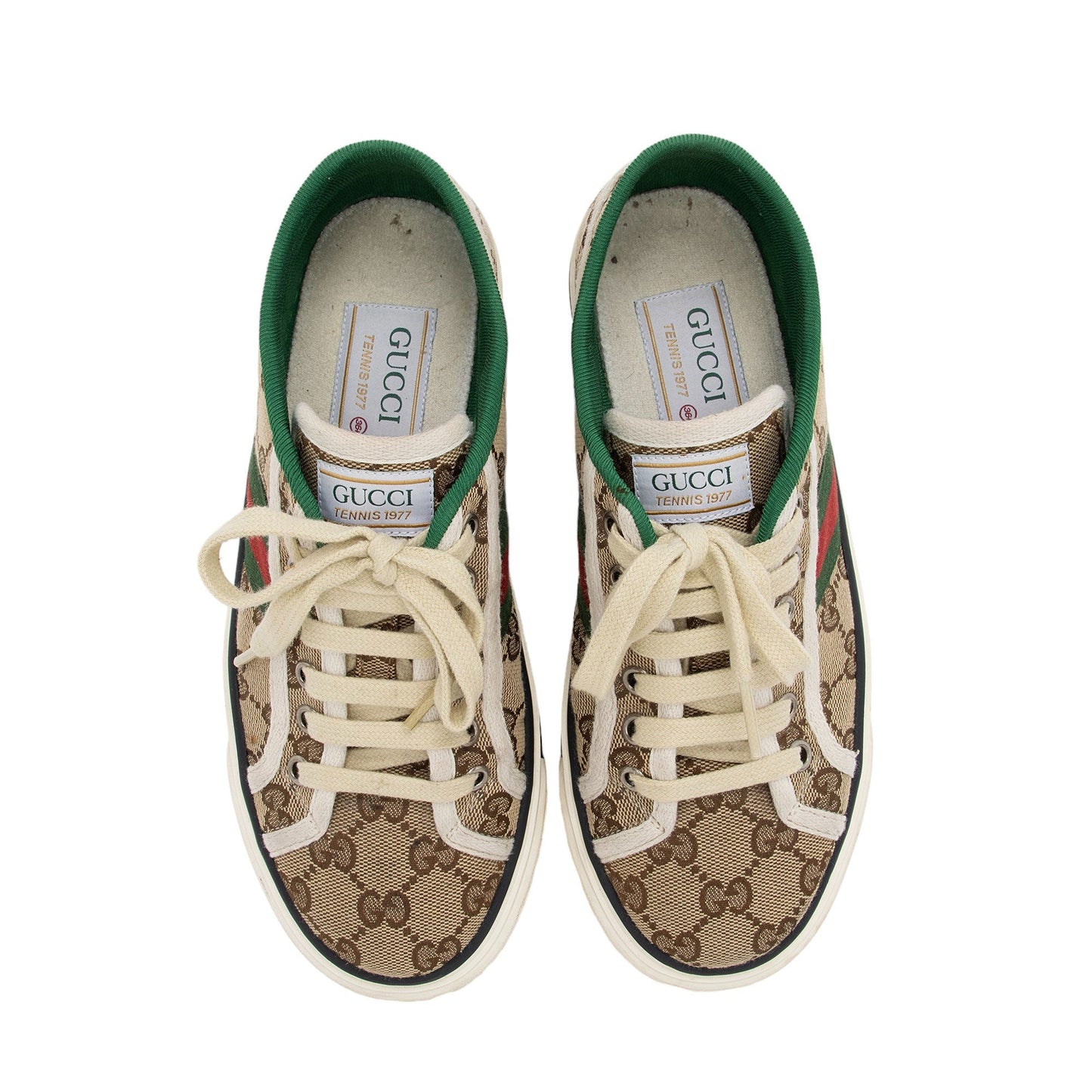 Gucci GG Canvas Web 1977 Tennis Sneakers - Size 6 / 36 (SHF-scIBzV)
