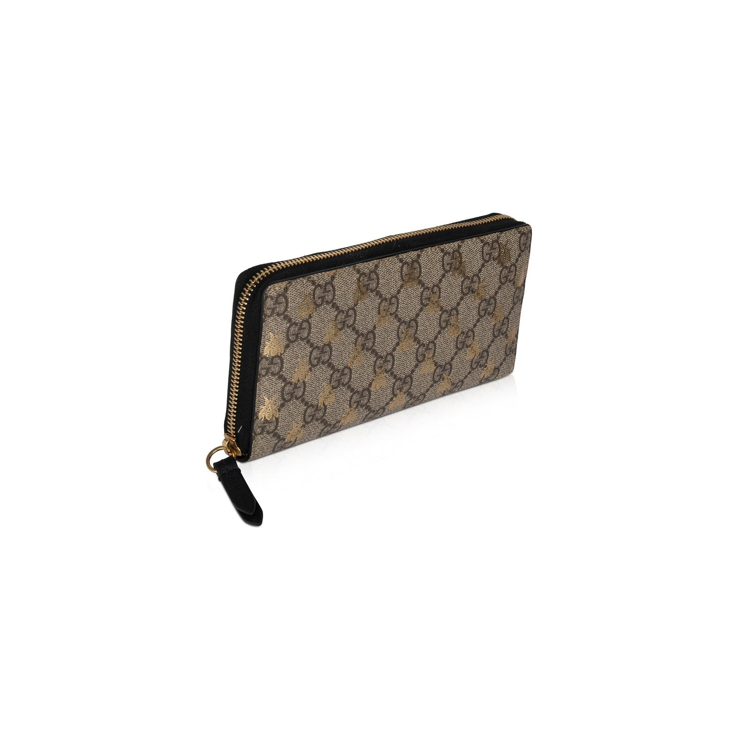 Gucci GG Supreme Bees Zip Around Wallet