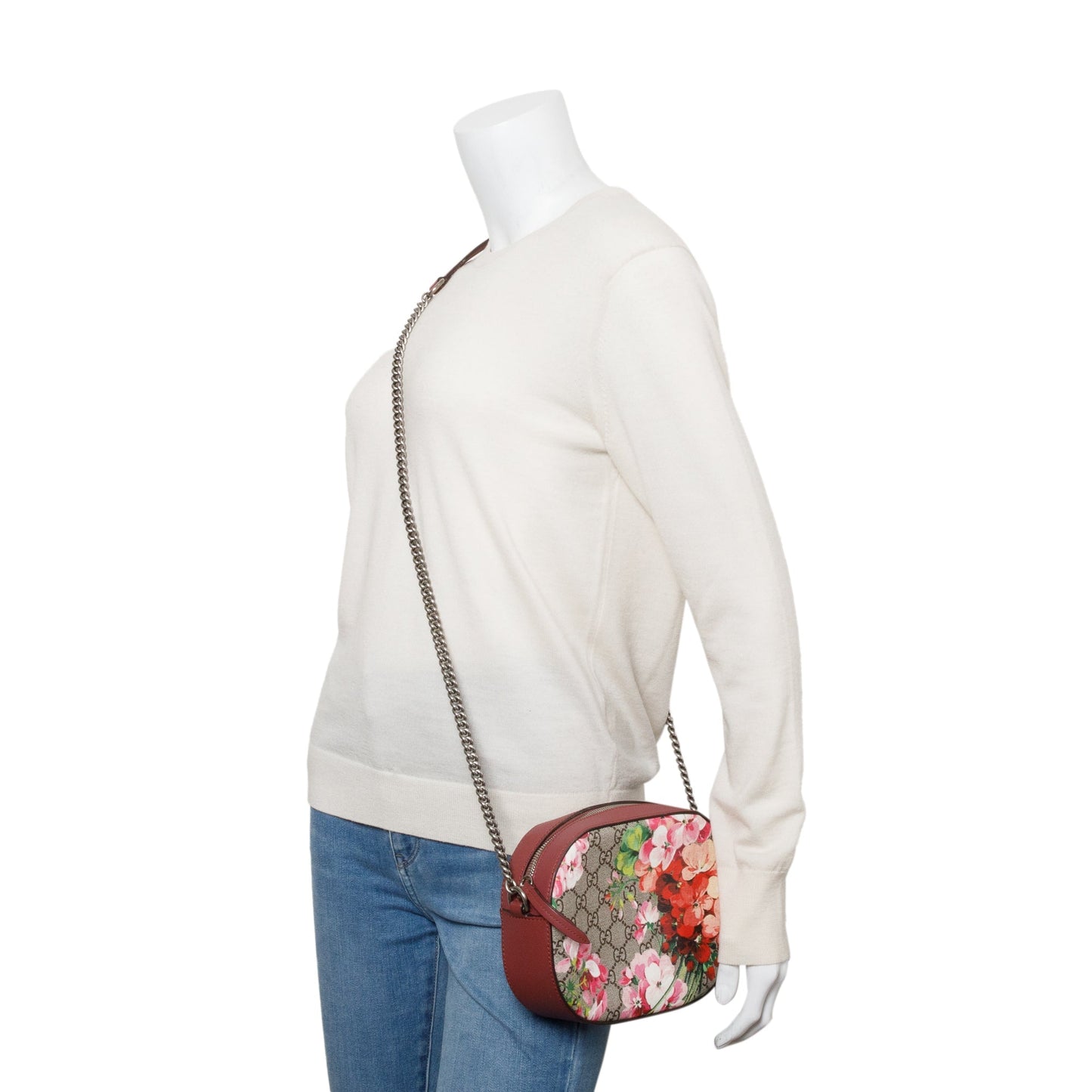 Gucci GG Supreme Blooms Chain Crossbody Bag