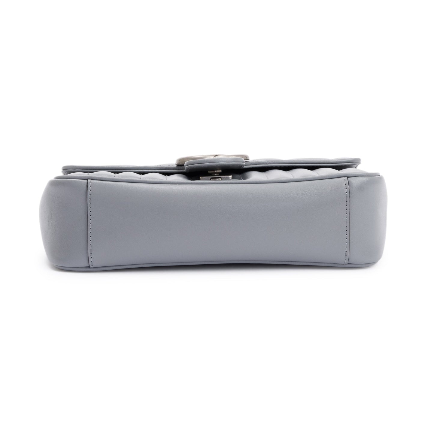 Gucci Grey GG Marmont Matelasse Small Shoulder Bag